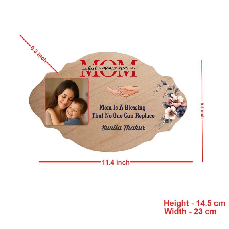 Personalized Mom Heart Frame Mom Special Wooden Frame Custom Heart Frame for Mom  Heart Touch Mom Gift Frame Wooden Plaque For Tabletop Decor